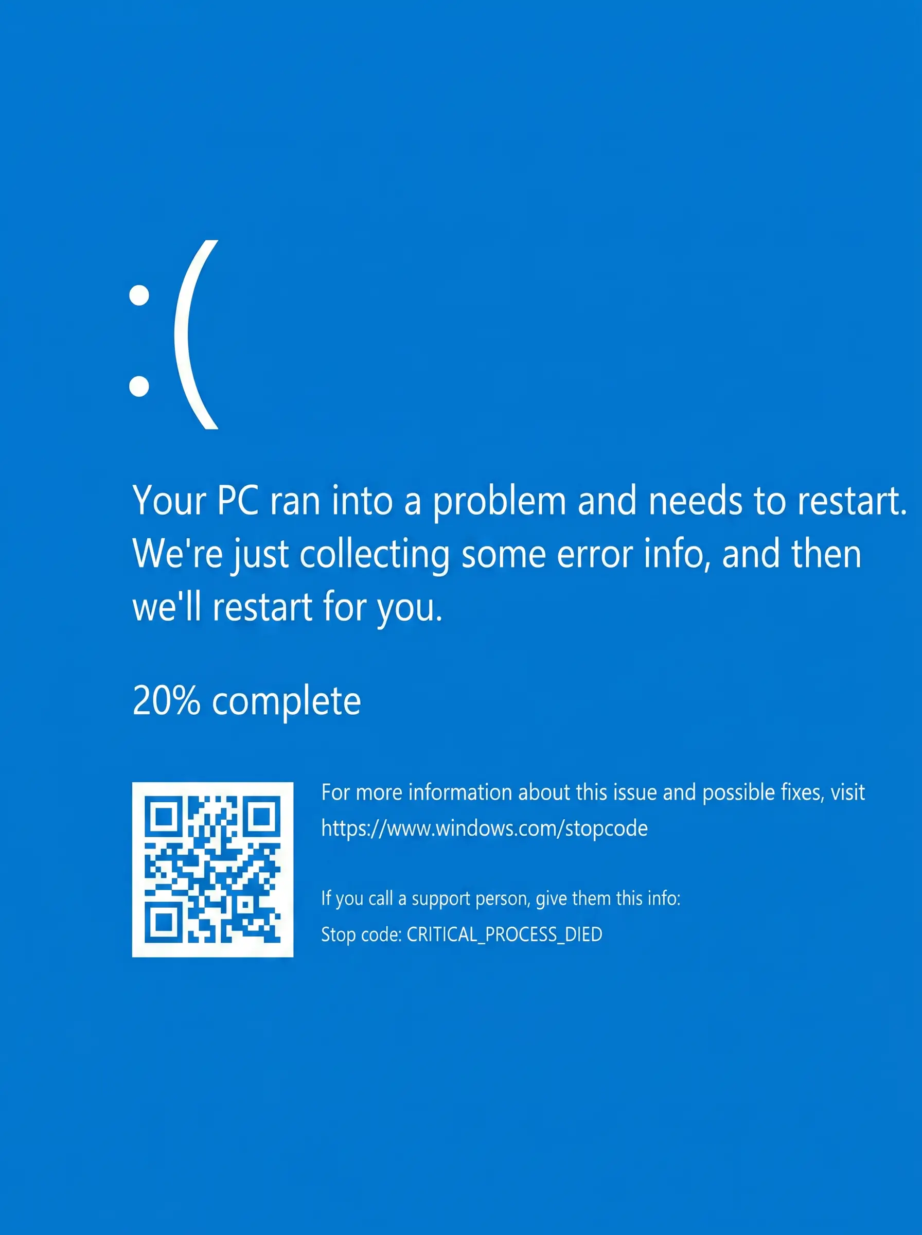 blue screen of death poster